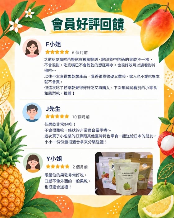 會員真實購買體驗的五星好評回饋